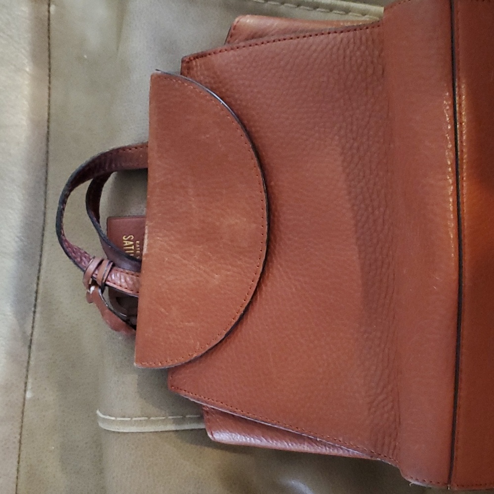KATE SPADE Saturday Tan Leather Satchel crossbody Handbag